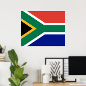 Zuid-Afrikaanse vlag Poster (Thuiskantoor)