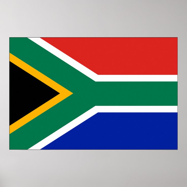 Zuid-Afrikaanse Vlag Poster | Zazzle.nl