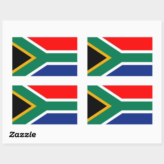 Zuid-Afrikaanse vlag Rechthoekige Sticker (Vel)