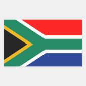 Zuid-Afrikaanse vlag Rechthoekige Sticker (Voorkant)