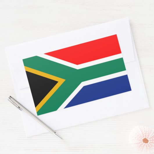 Zuid-Afrikaanse vlag Rechthoekige Sticker (Envelop)