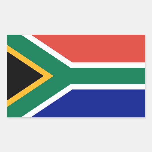 Zuid-Afrikaanse vlag Rechthoekige Sticker (Voorkant)