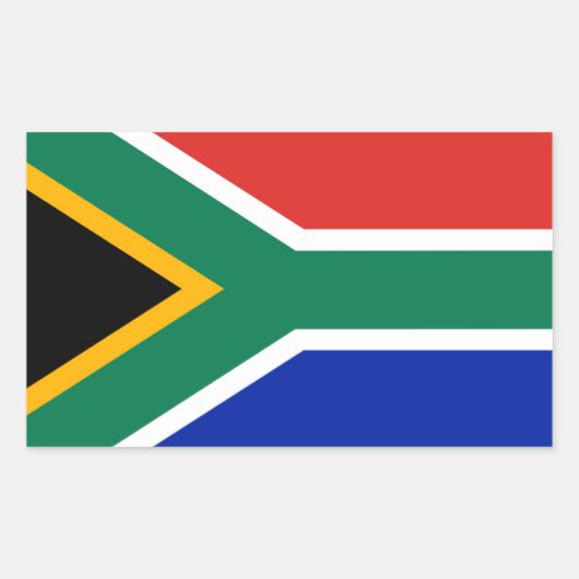 Zuid-Afrikaanse vlag Rechthoekige Sticker (Voorkant)