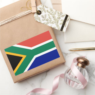 Zuid-Afrikaanse vlag Rechthoekige Sticker