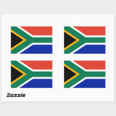 Zuid-Afrikaanse vlag Rechthoekige Sticker (Vel)