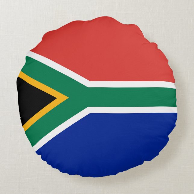 Zuid-Afrikaanse vlag Rond Kussen (Achterkant)