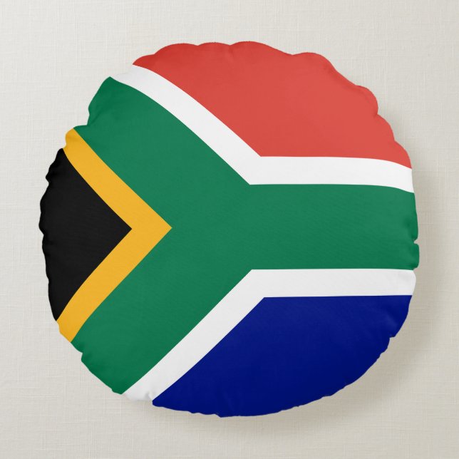 Zuid-Afrikaanse vlag Rond Kussen (Voorkant)