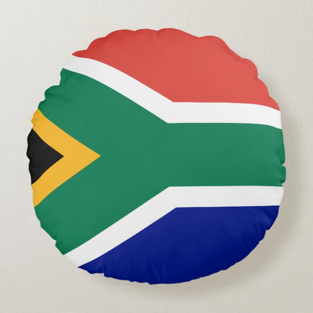 Zuid-Afrikaanse vlag Rond Kussen (Voorkant)
