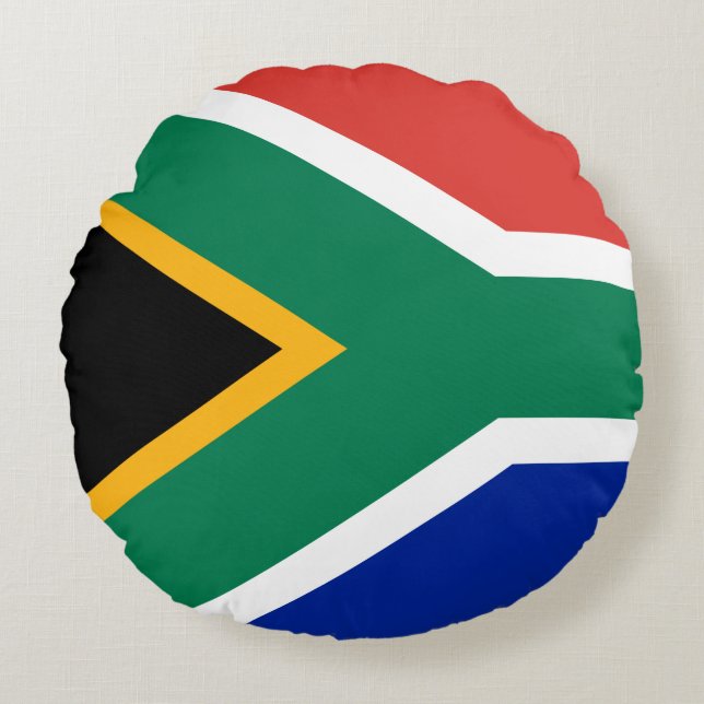 Zuid-Afrikaanse vlag Rond Kussen (Voorkant)