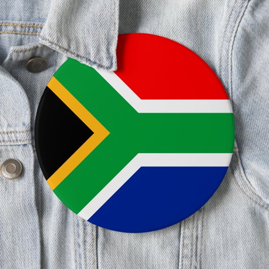 Zuid-Afrikaanse vlag Ronde Button 6,0 Cm (In situ)