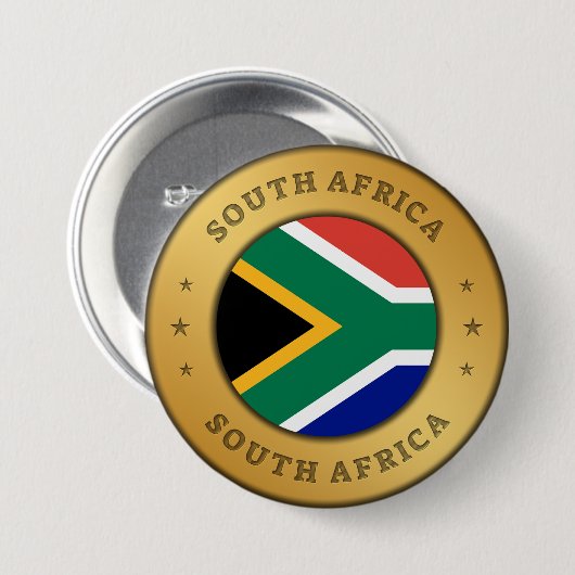 Zuid-Afrikaanse vlag Ronde Button 7,6 Cm (Voorkant /achterkant)