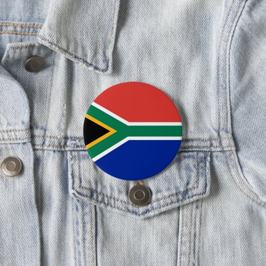 Zuid-Afrikaanse vlag Ronde Button 7,6 Cm (In situ)