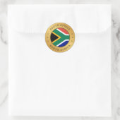 Zuid-Afrikaanse vlag Ronde Sticker (Tas)