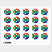 Zuid-Afrikaanse vlag Ronde Sticker (Vel)