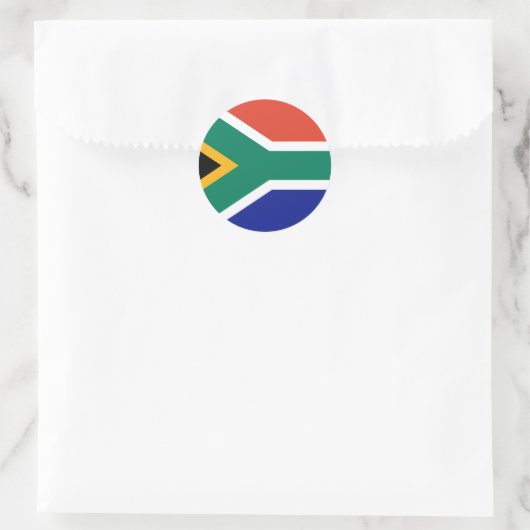 Zuid-Afrikaanse vlag Ronde Sticker (Tas)