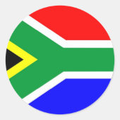 Zuid-Afrikaanse vlag Ronde Sticker (Voorkant)