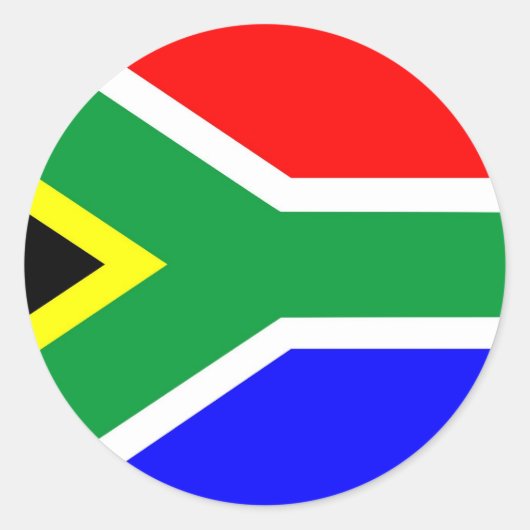 Zuid-Afrikaanse vlag Ronde Sticker (Voorkant)