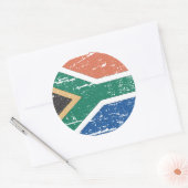 Zuid-Afrikaanse vlag Ronde Sticker (Envelop)