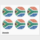 Zuid-Afrikaanse vlag Ronde Sticker (Vel)