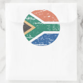 Zuid-Afrikaanse vlag Ronde Sticker (Tas)