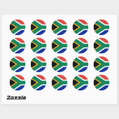 Zuid-Afrikaanse vlag Ronde Sticker (Vel)