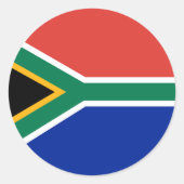 Zuid-Afrikaanse vlag Ronde Sticker (Voorkant)