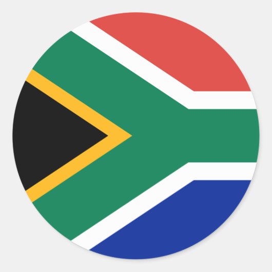 Zuid-Afrikaanse vlag Ronde Sticker (Voorkant)