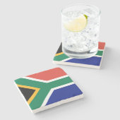 Zuid-Afrikaanse vlag Stenen Onderzetter (Zijkant)