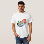 zuid - afrikaanse vlag t-shirt (Voorkant volledig)