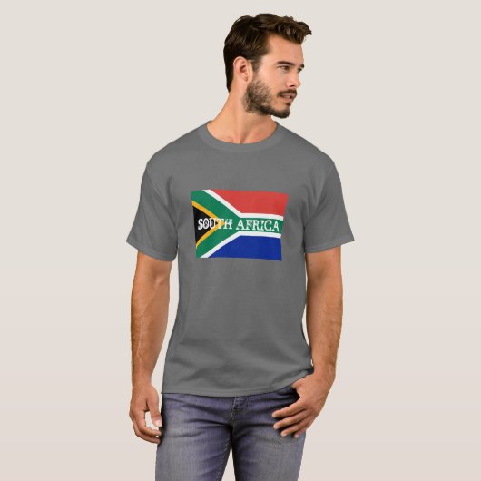 Zuid-Afrikaanse vlag T-Shirten T-shirt (Voorkant volledig)