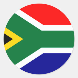 Zuid-Afrikaanse vlag T-shirts en cadeaus Ronde Sticker