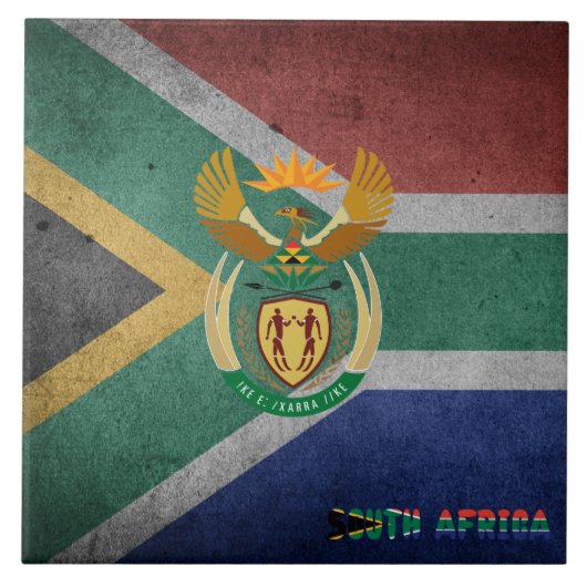 Zuid-Afrikaanse vlag Tegeltje (Voorkant)
