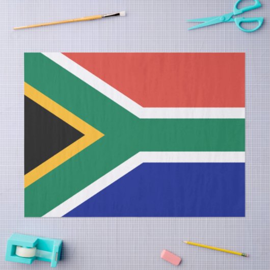 Zuid-Afrikaanse vlag Tissuepapier (Craft)
