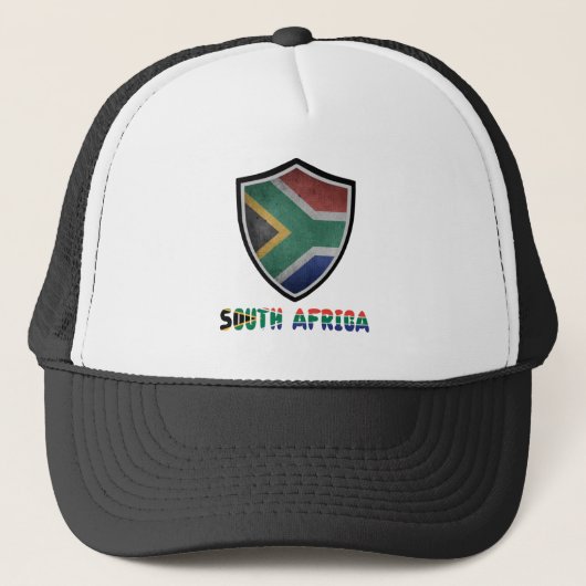 Zuid-Afrikaanse vlag trucker hoed Pet (Voorkant)