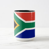 Zuid-Afrikaanse vlag Tweekleurige Koffiemok (Center)