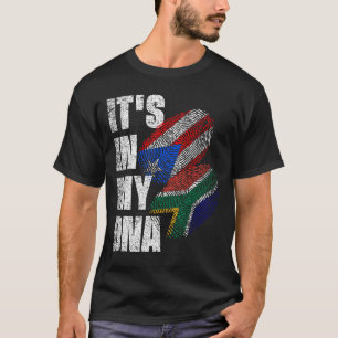 Zuid-Afrikaanse vlag van Puerto Ricaans DNA-erfgoe T-shirt