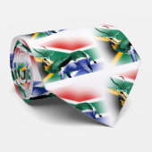 Zuid-Afrikaanse vlag van Springbock Stropdas (Opgerold)