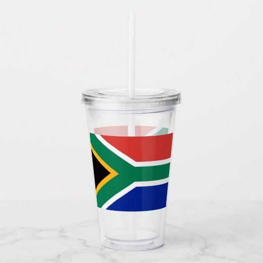 Zuid-Afrikaanse vlag van Zuid-Afrika Acryl Drinkbeker (Voorkant)