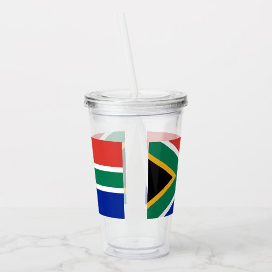 Zuid-Afrikaanse vlag van Zuid-Afrika Acryl Drinkbeker (Links)