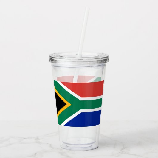 Zuid-Afrikaanse vlag van Zuid-Afrika Acryl Drinkbeker (Achterkant)