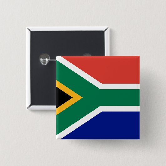 Zuid-Afrikaanse vlag Vierkante Button 5,1 Cm (Voorkant /achterkant)