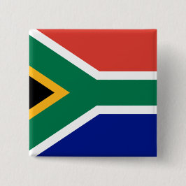 Zuid-Afrikaanse vlag Vierkante Button 5,1 Cm
