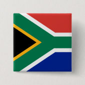 Zuid-Afrikaanse vlag Vierkante Button 5,1 Cm (Voorkant)