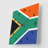 Zuid-Afrikaanse vlag Vierkante Klok (Hoek)