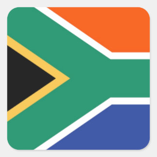 Zuid-Afrikaanse vlag Vierkante Sticker