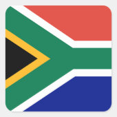 Zuid-Afrikaanse vlag Vierkante Sticker (Voorkant)
