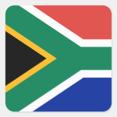 Zuid-Afrikaanse vlag Vierkante Sticker (Voorkant)