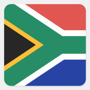 Zuid-Afrikaanse vlag Vierkante Sticker