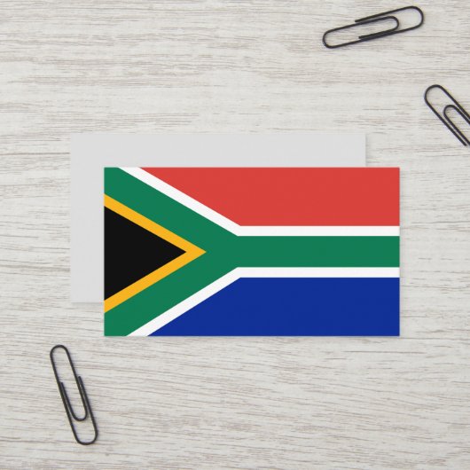 Zuid-Afrikaanse vlag Visitekaartje (Voorkant / Achterkant in situ)
