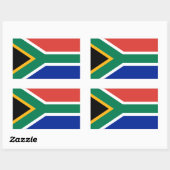 Zuid-Afrikaanse vlag, vlag van Zuid-Afrika Rechthoekige Sticker (Vel)